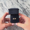 Vintage 14k Yellow Gold Amethyst Blue Sapphire Bold Openwork Channel Bar Ring - Video showing the piece
