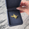 Vintage 18k Yellow Gold Diamond Sapphire Goldfish Bubbles Pin / Brooch - Video showing the piece