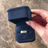 Vintage 18k White Gold Diamond Sparkly Wavy Band Ring 5.00