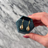 Vintage Lightweight 18k Yellow Gold Teardrop Dangle Lever Back Earrings - Video showing the piece