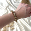 Vintage Italian 14K Yellow Gold Chunky Link Bracelet 6.25 - Video showing the piece