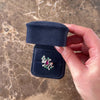 Vintage 14k White Gold .67ct Ruby Diamond Emerald Swirling Twining Bypass Ring - Video showing the piece