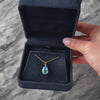 Vintage 14k Yellow Gold 7.2ct Blue Topaz Diamond Elegant Pear Pendant - Video showing the piece