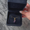 Vintage 18k Yellow Gold 1.56cttw Amethyst Diamond Duet Of Teardrops Pendant - Video showing the piece