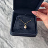 Vintage Small 18k Yellow Gold Pearl Elegant Luminous Charm / Pendant - Video showing the piece
