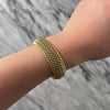 Vintage Italian 14k Yellow Gold Wide Gleaming Woven Link Bracelet - Video showing the piece