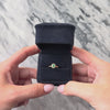 Antique Victorian 14k Rosy Yellow Gold Emerald Old Mine Cut Diamond Halo Ring - Video showing the piece