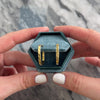 Vintage Italian 18k Yellow Gold Square Textured Geometric Hoop Earrings - Video showing the piece