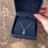 Vintage Small 14k White Gold Blue Sapphire Diamond Elegant Oval Dangle Pendant - Video showing the piece
