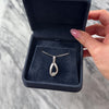 Vintage 14k White Gold .98cttw Diamond Dazzling Swooping Tension-Set Pendant - Video showing the piece