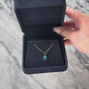 Vintage Small 14k Yellow Gold 1.3ct London Blue Topaz Deep Teardrop Pendant - Video showing the piece
