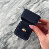 Vintage 14k Yellow Gold Blue Sapphire Diamond Elegant Oval Halo Wide Shoulder Ring - Video showing the piece