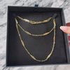 Vintage Long Italian 14k Yellow Gold Spiral Station Link Necklace - Video showing the piece