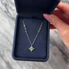 Vintage 14k White Gold 1.19cttw Peridot Diamond Chic Four-Pointed Star Bezel Station Necklace - Video showing the piece
