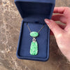 Antique 14k Yellow Gold Jade Variegated Carved Necklace - Video showing the piece