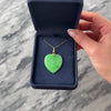 Vintage 14k Yellow Gold 34.09ct Jade Vibrant Heart Pendant - Video showing the piece