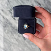 Vintage 14k Yellow & White Gold 2.7ct Moonstone Diamond Glowing Fan Ring - Video showing the piece
