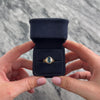 Vintage Church & Company 14k Rosy Yellow Gold 2.06ct Blue Topaz Blossoming Openwork Shoulder Ring - Video showing the piece