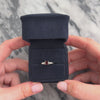 Vintage 14k White Gold .53ct Garnet Diamond Vivid Crimson Sparkle Ring 6.75