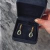 Vintage 18k Yellow Gold 19cttw Prasiolite Diamond Briolette Dangle Earrings - Video showing the piece