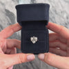Vintage 14k White Gold 1.52cttw Old Mine Diamond Dazzling Clover Ring - Video showing the piece