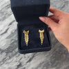Vintage Italian 18k Yellow Gold Playful Bow Fringe Dangle Earrings - Video showing the piece
