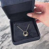 Vintage 14k White Gold .207cttw Diamond Swirling Circle Pendant - Video showing the piece