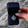 Vintage Impressive 10k Yellow Gold 7.65cttw Blue Topaz Cluster Cocktail Ring - Video showing the piece