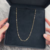 Vintage 14k Yellow Gold Long Textured Geometric Bar Link Necklace - Video showing the piece