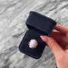 Vintage 14k Yellow Gold 9.62ct Lavender Jade Diamond Bold Ribbon Framed Cabochon Cocktail Ring - Video showing the piece