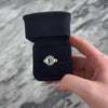 Vintage 14k White Gold Aquamarine Diamond Accentuated Halo Ring - Video showing the piece