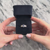Vintage Chinese 14k White Gold .6ct Tanzanite Diamond Romantic Milgrain Halo Ring - Video showing the piece