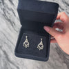 Vintage 14k White Gold Amethyst Diamond Chandelier Briolette Dangle Earrings - Video showing the piece