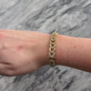 Vintage Heavy 14k Yellow Gold 2.46cttw Diamond Subtle Heart Link Bracelet - Video showing the piece