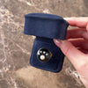 Vintage Heavy 14k Yellow Gold Diamond Onyx Pearl Mod-Style Inset Ring - Video showing the piece