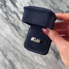 Vintage 14k White Gold .54cttw Blue Sapphire Diamond Dazzling East-West Step Trio Band Ring - Video showing the piece