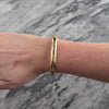 Vintage 14k Yellow Gold Etched Geometric Pattern Bracelet - Video showing the piece