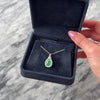 Vintage Platinum & 18k Yellow Gold 2.06ct Emerald .51cttw Diamond Glittering Pear Drop Pendant - Video showing the piece