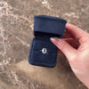 Vintage 18k White Gold .77ct Blue Sapphire Diamond Refined Classic Halo Ring - Video showing the piece