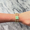 Vintage 10k Yellow Gold Jade Incredible Carved Link Bracelet - Video showing the piece