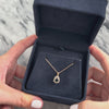 Vintage 14k Yellow Gold .8ct Blue Sapphire Diamond Halo Teardrop Pendant