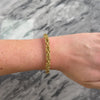 Vintage Italian 14k Yellow Gold Incredible Textured Byzantine Link Bracelet - Video showing the piece