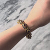 Vintage Heavy 14k Yellow Gold 27cttw Garnet Incredible Halo Link Bracelet - Video showing the piece