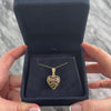 Vintage Italian 18k Yellow Gold .86cttw Dark Blue Sapphire .54cttw Ruby Fantastic Cluster Heart Pendant - Video showing the piece