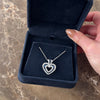 Vintage 14k White Gold .81cttw Blue Sapphire .72cttw Diamond Sparkling Sweet Heart Pendant - Video showing the piece