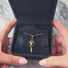 Antique Lightweight 10k Yellow Gold Opal Seed Pearl Delicate Ornate Pendant