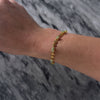 Vintage 10k Yellow Gold 4.6cttw Green Jade Lightweight Station Bracelet - Video showing the piece