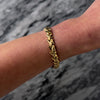 Vintage 14k Yellow Gold Angular Brushed Link Bracelet - Video showing the piece