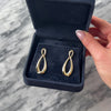Vintage 14k Yellow Gold Teardrop Twist Dangle Earrings - Video showing the piece