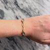 Antique 14k Yellow Gold 5.72cttw Aquamarine Elegant Oval Station Bracelet - Video showing the piece